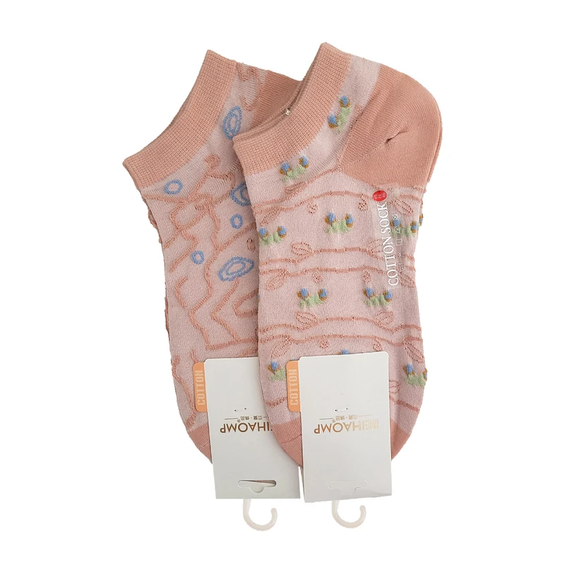 جوراب زنانه مدل برجسته فانتزی کد 2-01263 بسته 2 عددی