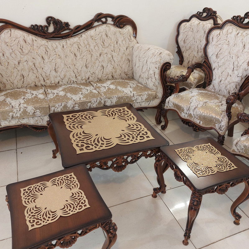 ست رومیزی سه تکه طرح آرکاد مدل نسیم کد 5830