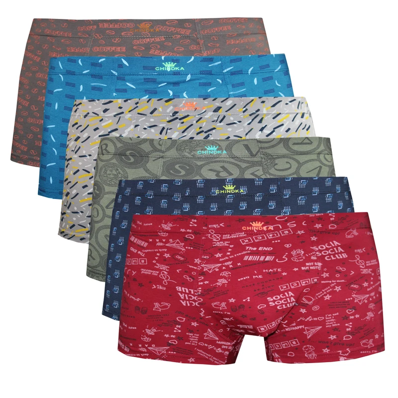 شورت نیم پا مردانه مدل پنبه لاکرا کد 12001 مجموعه 6 عددی