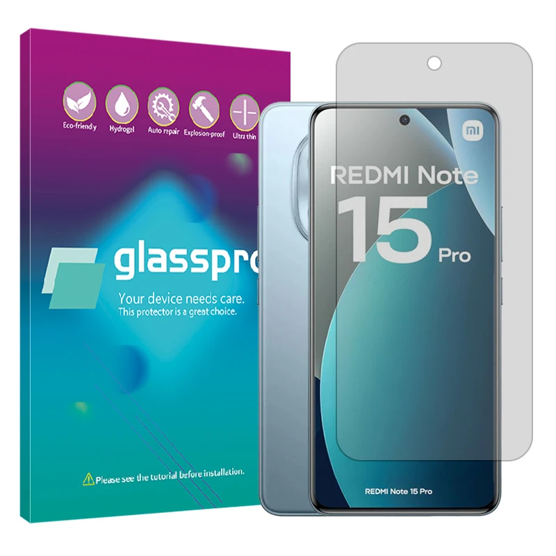 محافظ صفحه نمایش مات گلس پرو مدل Resistant مناسب برای گوشی موبایل شیائومی Redmi Note 15 Pro 4G