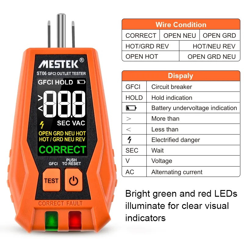 تستر سوکت دیجیتال مستک مدل ST06