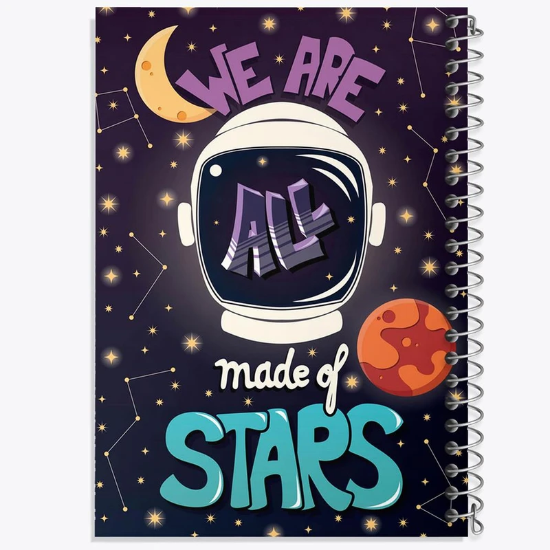 دفتر شطرنجی 50 برگ خندالو طرح فضایی کد 25143