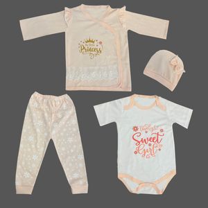 ست 4 تکه لباس نوزادی مدل sweet girl