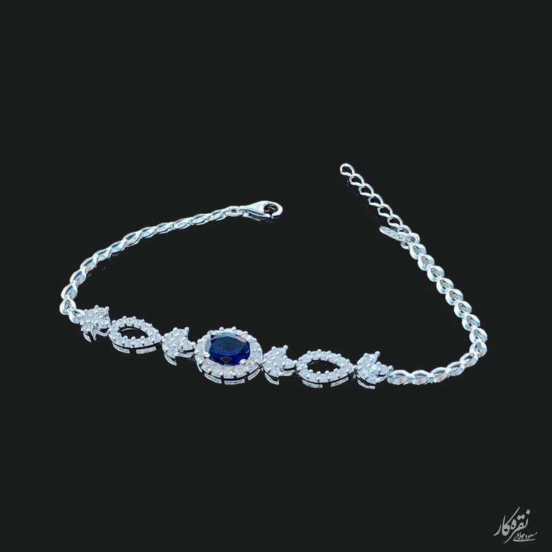 دستبند نقره زنانه مسعود جلالی نقره کار مدل 30606