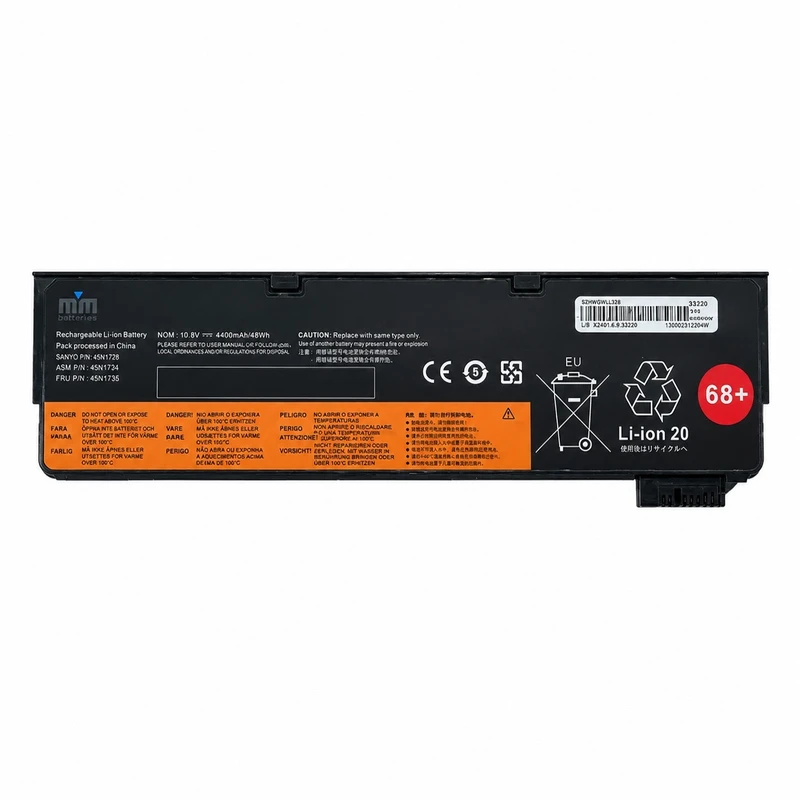 باتری لپ‌تاپ 6 سلولی دابل ام مدل 45N1136 مناسب برای لپ تاپ ThinkPad X240 		