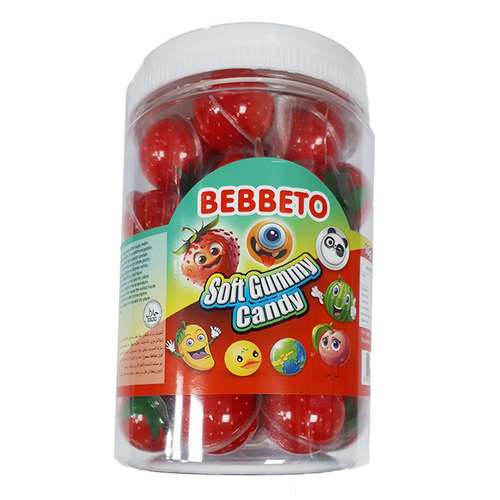 مارشمالو گرد توت فرنگی ببتو بسته 12 عددی