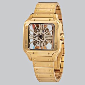 ساعت مچی عقربه‌ای کوارتز مردانه مدل پشت شیشه ای موتور نمایان کد 004