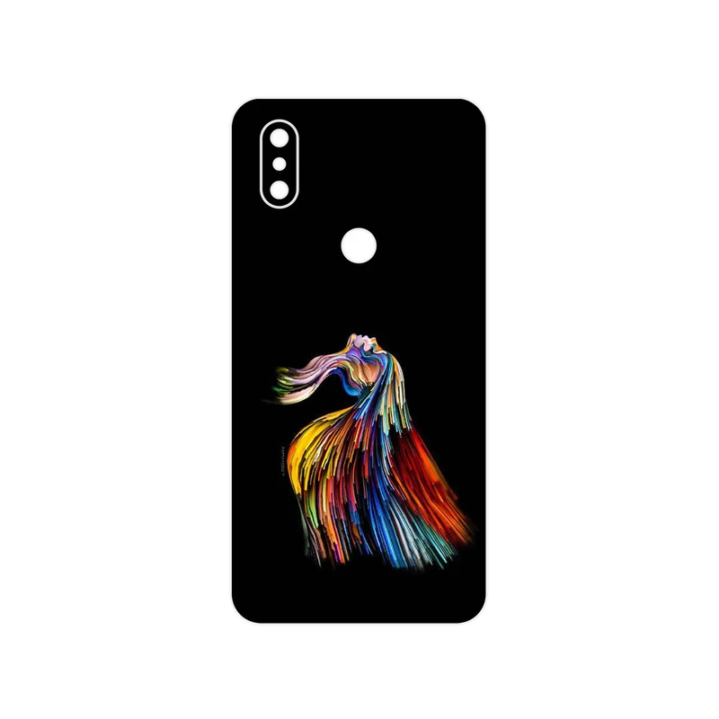 برچسب پوششی ماهوت مدل Rainbow Hair Digital Art مناسب برای گوشی موبایل شیائومی Mi Mix 3