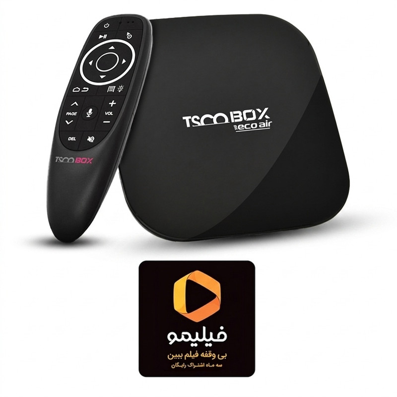  اندروید باکس تسکو مدل TAB ECO AIR به همراه ایر ماوس و اشتراک سه ماهه فیلیمو