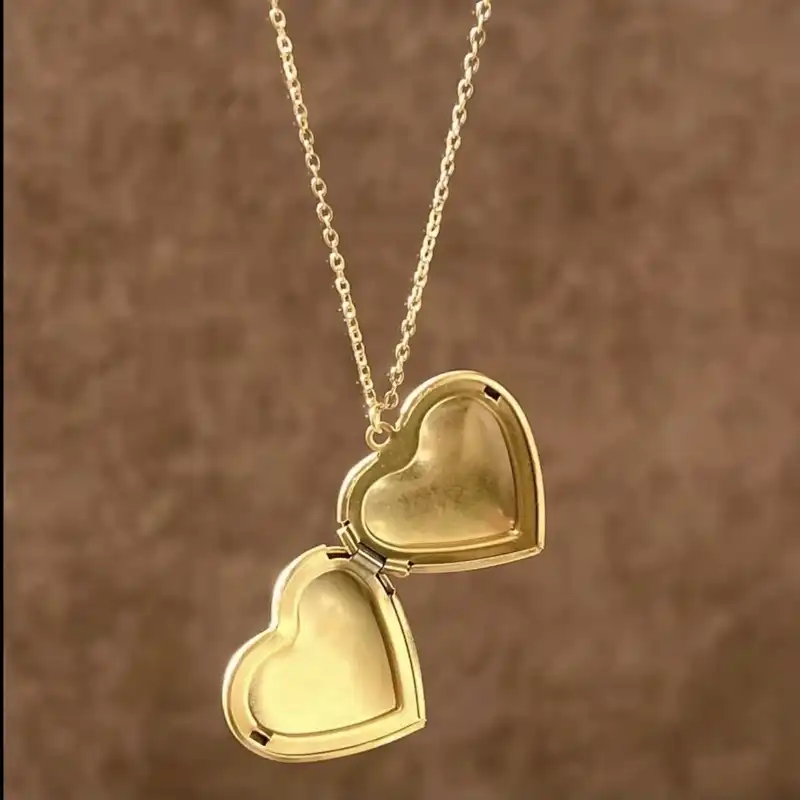 گردنبند زنانه مدل قاب عکس جادویی طرح لاکت قلب