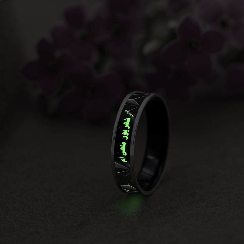 انگشتر ناکسیگو مدل شب تاب طرح شهریور ماهی ام کد RB15841