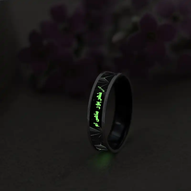 انگشتر ناکسیگو مدل شب تاب طرح شهریور ماهی ام کد RB15841