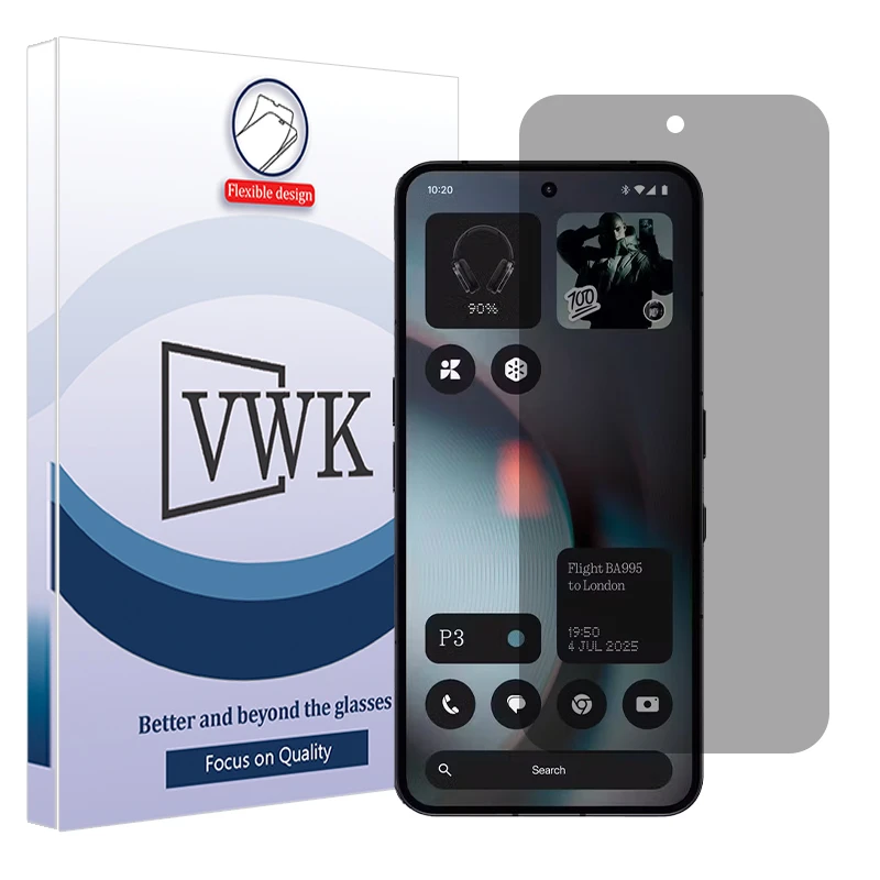 محافظ صفحه نمایش حریم شخصی وی دبلیو کی مدل Tough مناسب برای گوشی موبایل ناتینگ Phone 3 