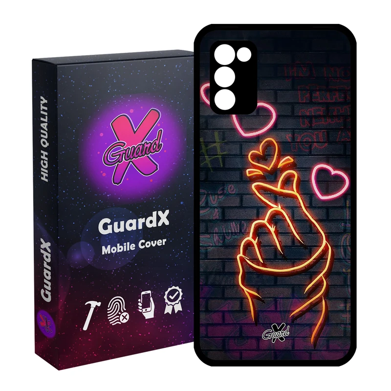 کاور گارد ایکس طرح Love مدل Glass10022 مناسب برای گوشی موبایل سامسونگ Galaxy A02s / M02s