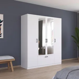 کمد لباس فلفور کابینت مدل آینه‌دار S180cm MDF