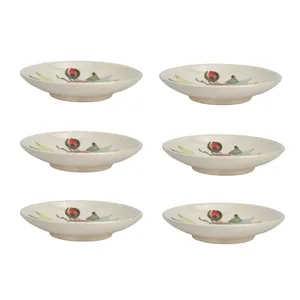 نعلبکی سرامیکی مدل رز مجموعه 6 عددی