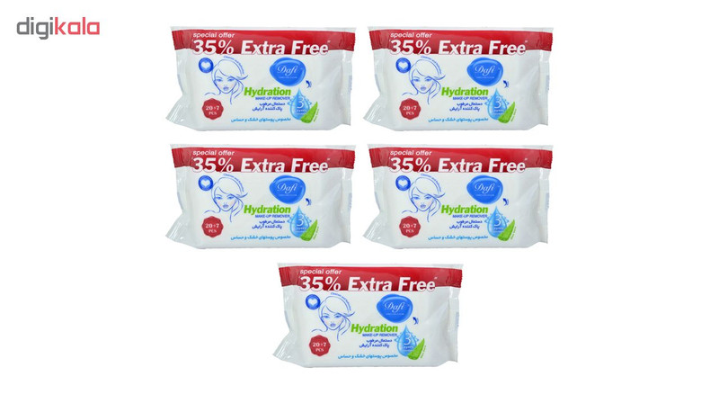 دستمال مرطوب دافی مدل Hydration 02 مجموعه 5 عددی