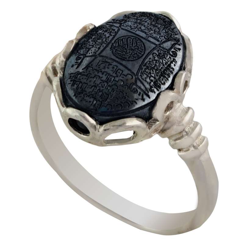 انگشتر نقره زنانه ملک زیور مدل چهار قل حدید کد 62 انگشتر نقره زنانه ملک زیور مدل چهار قل حدید کد 62