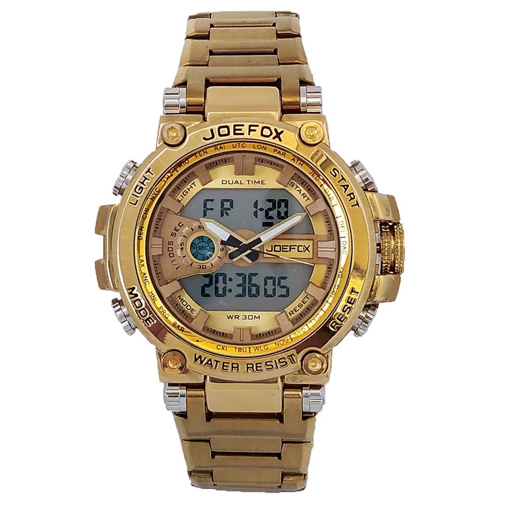 ساعت مچی عقربه‌ای مردانه جی فوکس مدل بندفلزی کد 160