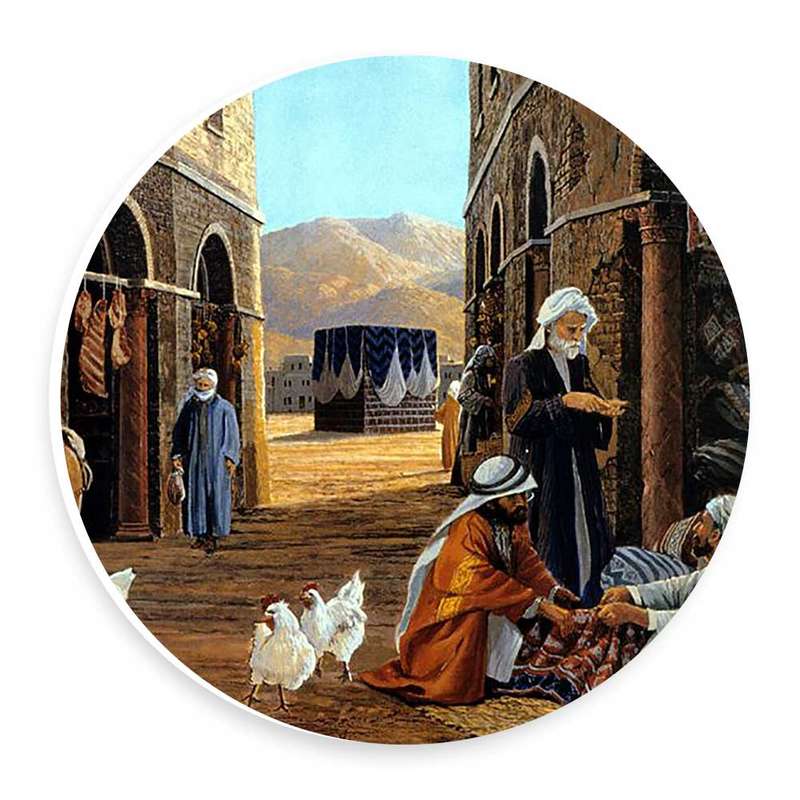 دیوارکوب طرح مکه قرن نوزدهم مدل wtb381