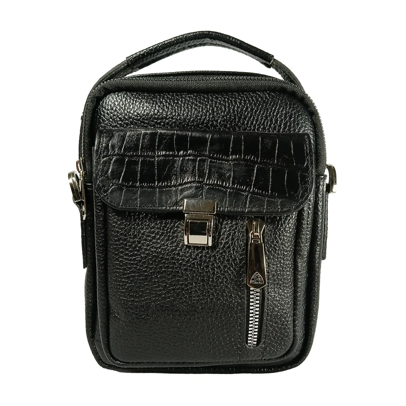 کیف رودوشی مردانه چرم طبیعی مدل QZ-SB-003