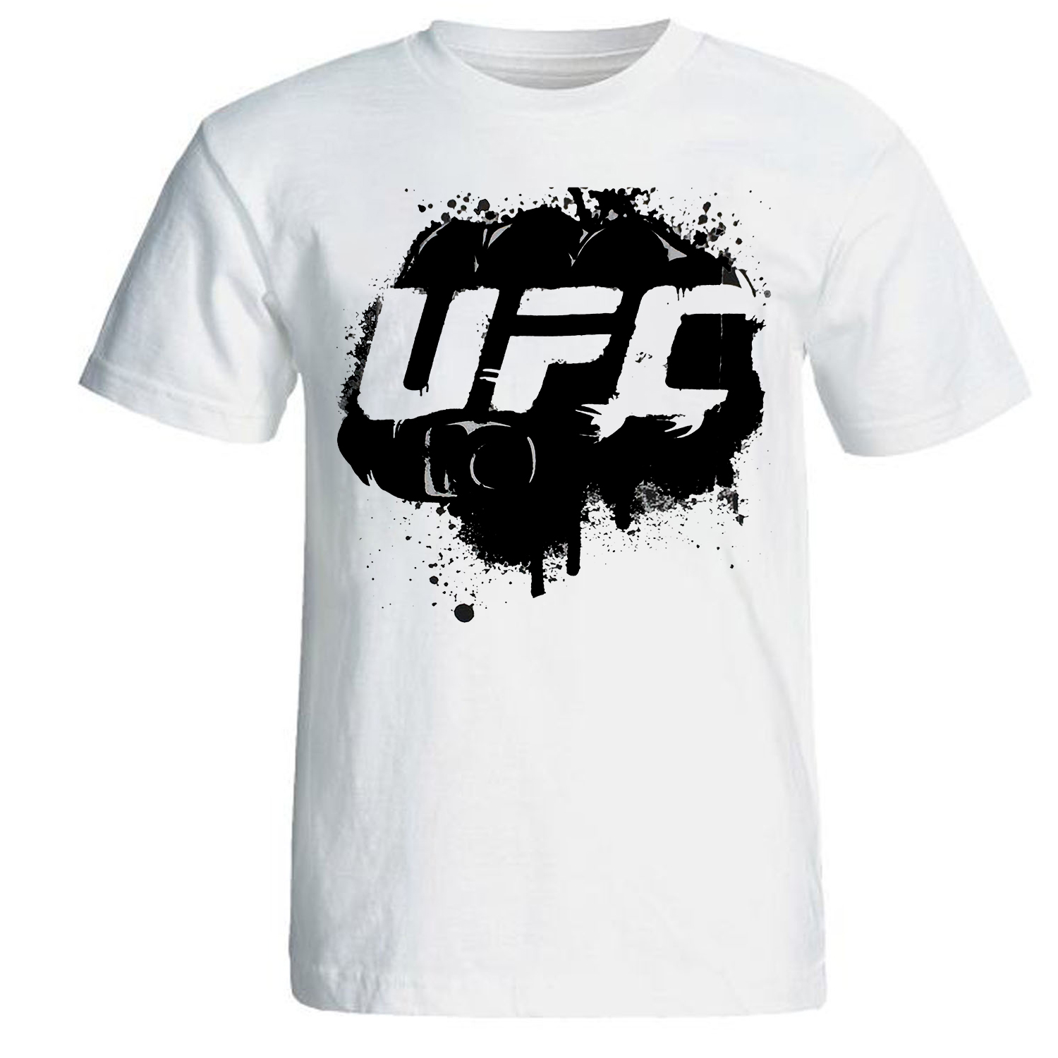 تی شرت آستین کوتاه مردانه مدل UFC کد 68 رنگ سفید