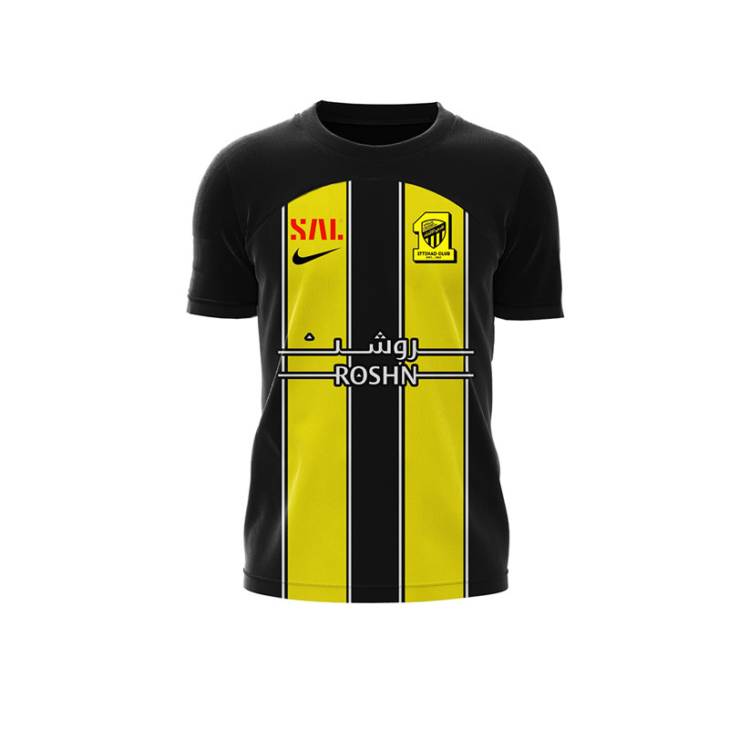 ست تیشرت و شلوارک ورزشی مردانه مدل الاتحاد عربستان Home 2024