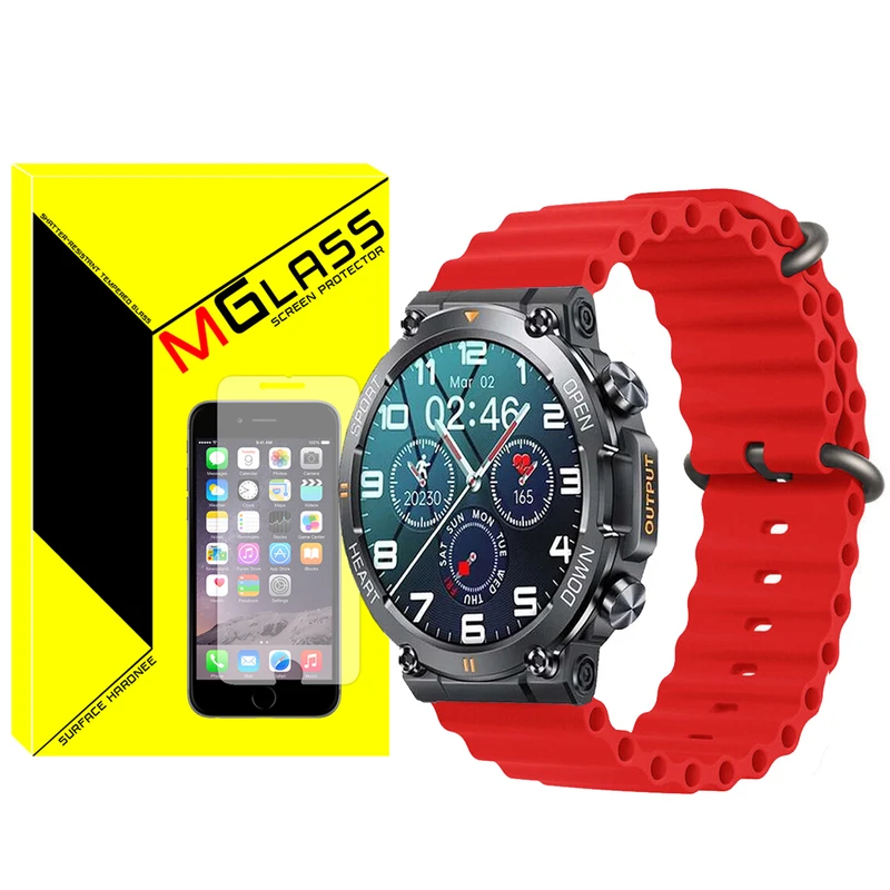 بند ام‌گلس مدل Ocean-MG مناسب برای ساعت هوشمند هپی تاچ K59 / K59 Pro