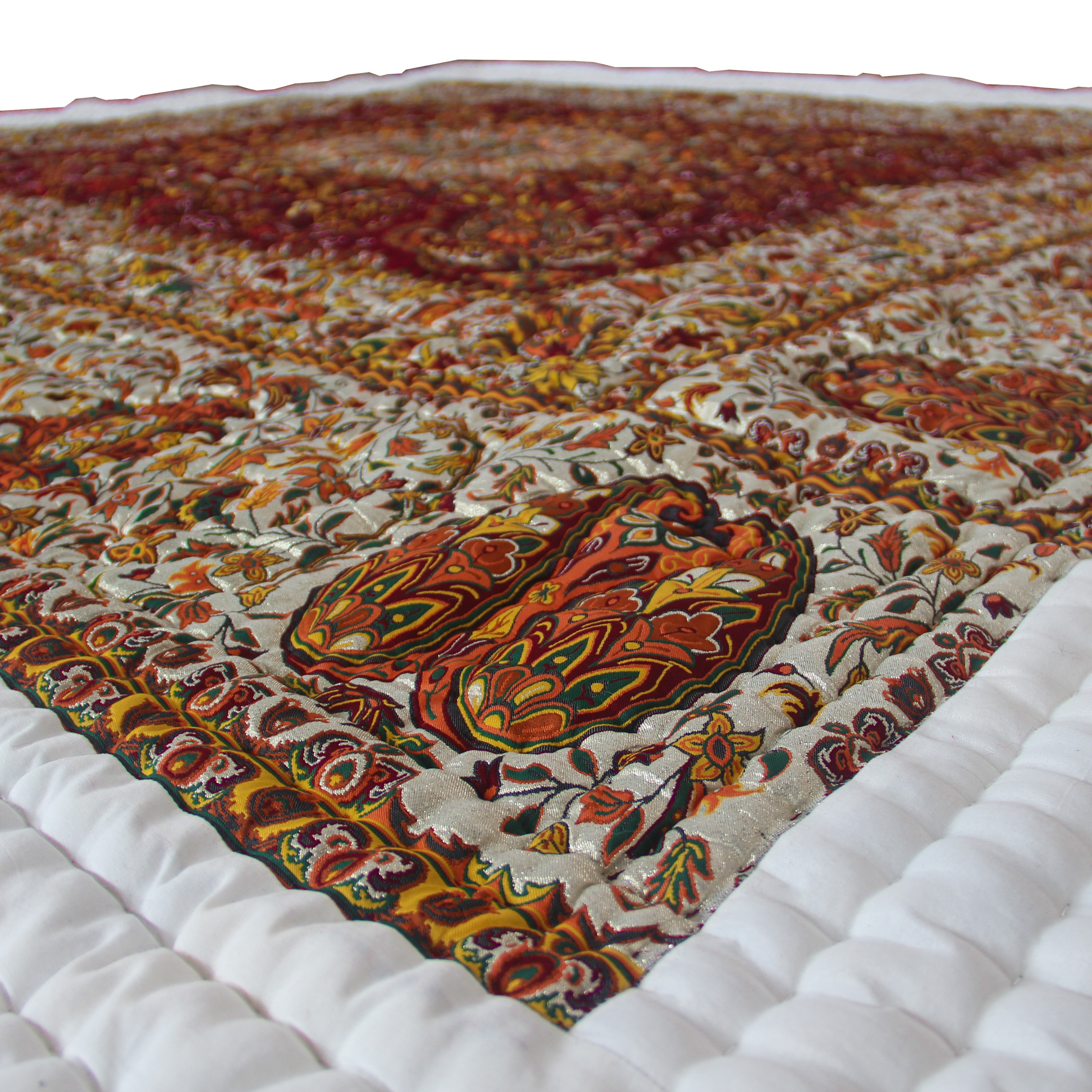 لحاف کرسی مدل ترمه خاتون کد 132 سایز 350x350 سانتی متر
