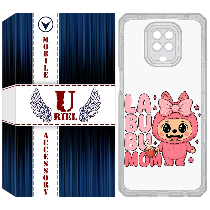 کاور یوریل مدل Clear کد 136 طرح لبوبو Labubu مناسب برای گوشی موبایل شیائومی Redmi Note 9S / Note 9 Pro / Note 9 Pro Max