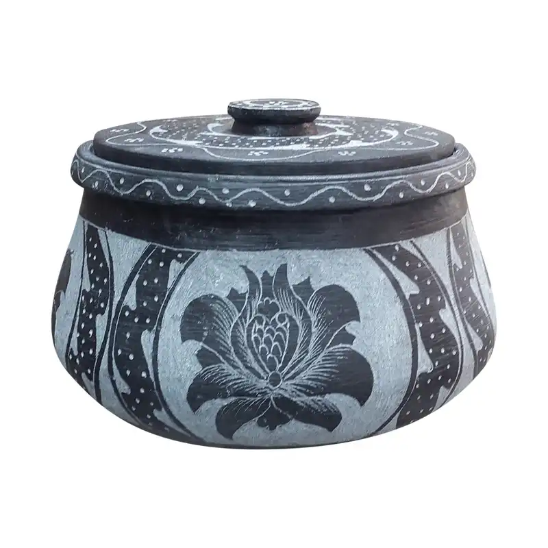 دیگ سنگی مدل قلم کاری 8 نفره