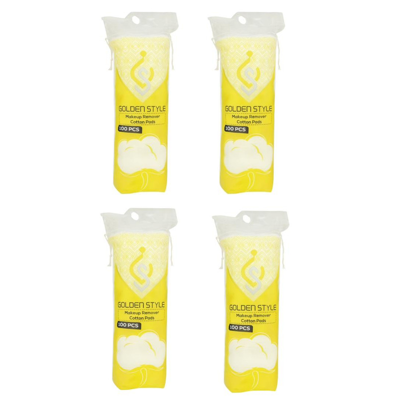 پد پاک کننده آرایش صورت گلدن استایل مدل 03 4 بسته 100 عددی