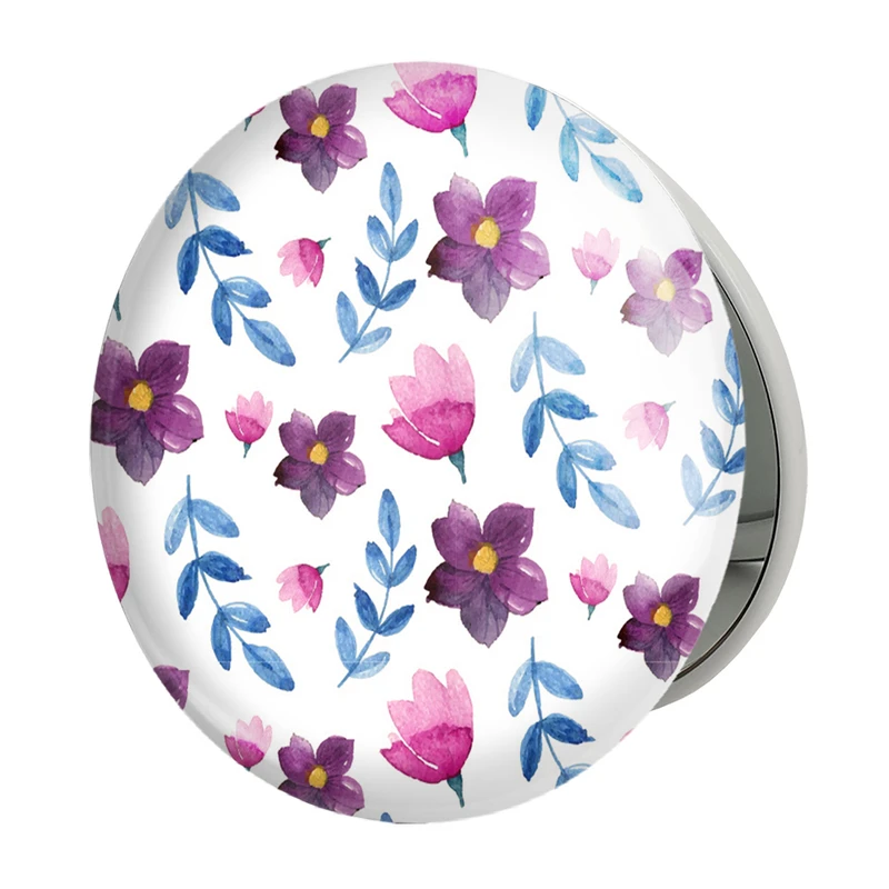 آینه جیبی خندالو طرح گل گلی مدل تاشو کد 2211 