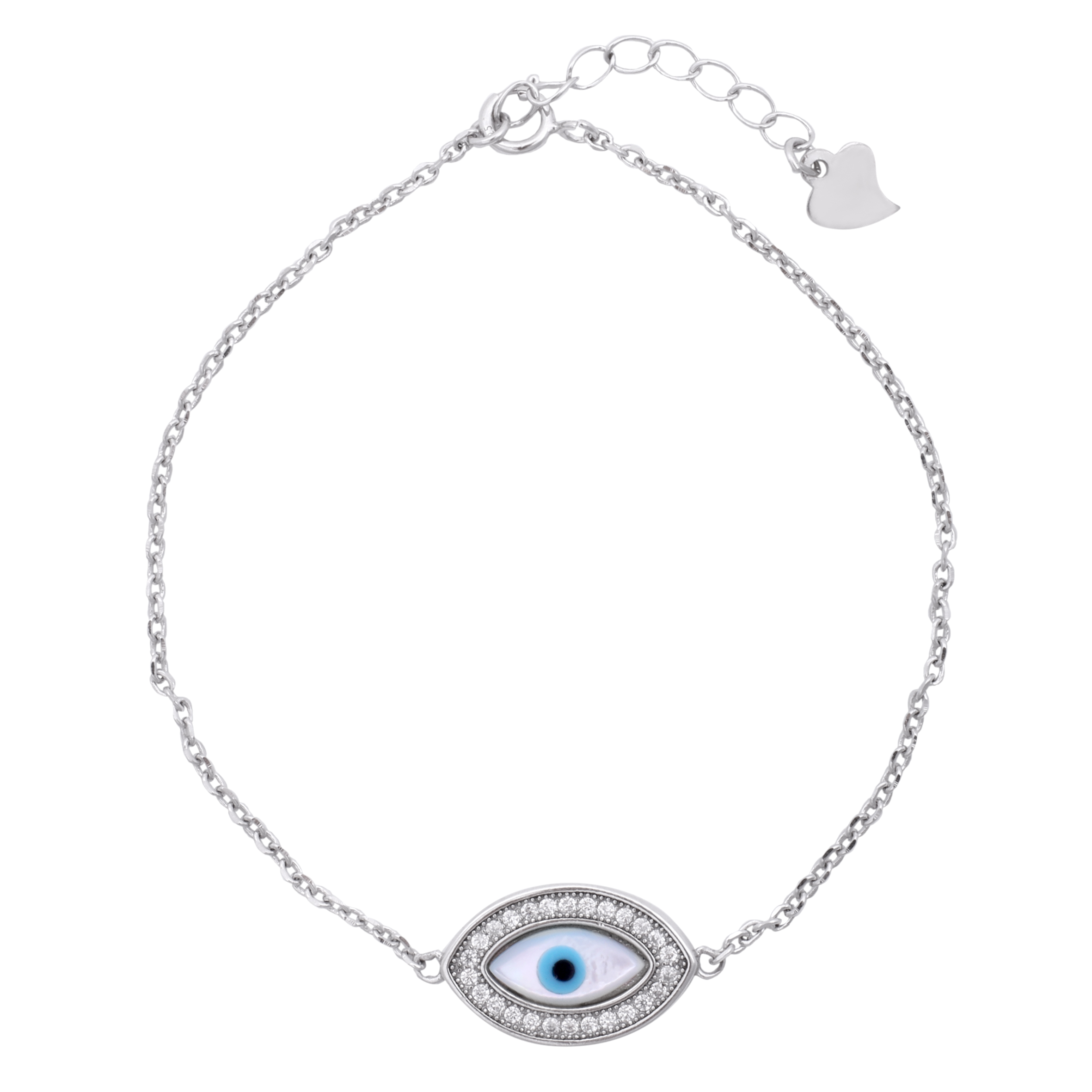 دستبند نقره زنانه مدل چشم کد B3193