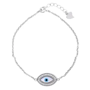 دستبند نقره زنانه مدل چشم کد B3193