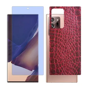 Glass Together model matte anti blue screen protector suitable for Samsung Galaxy Note20 Ultra 5G mobile phone with cover sticker on the back of the phone