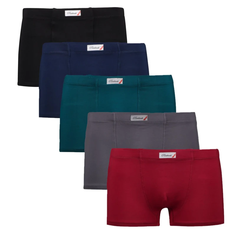 شورت نیم پا مردانه پنبینه مدل نخ پنبه لاکرا مجموعه 5 عددی