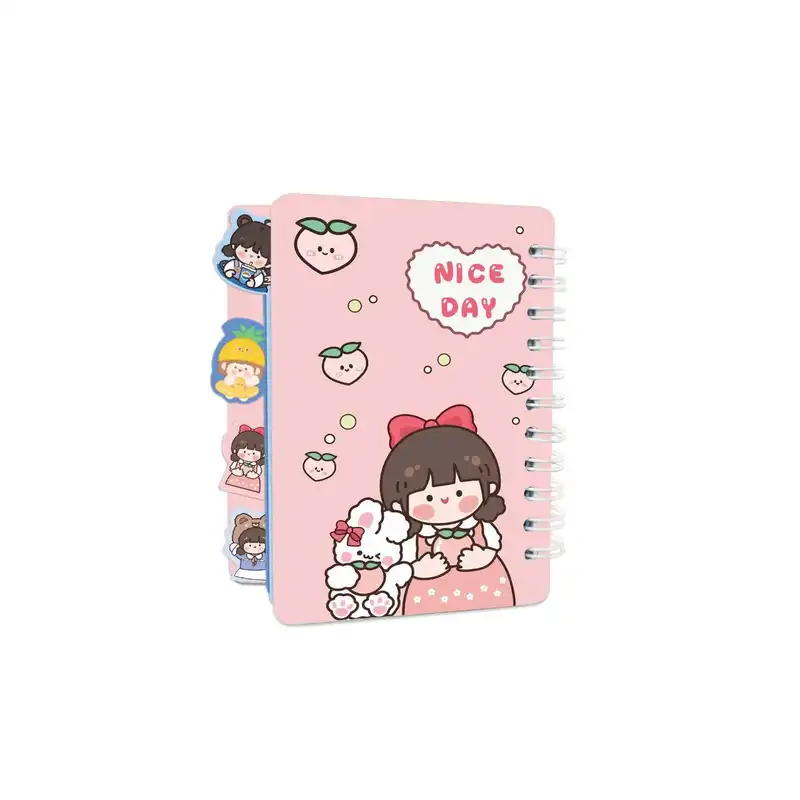 دفترچه یادداشت 80 برگ مدل دیوایدر طرح دختر و خرگوش