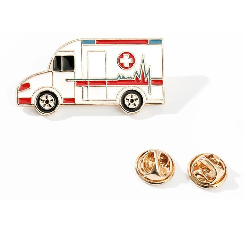 سنجاق سینه زنانه مدل آمبولانس