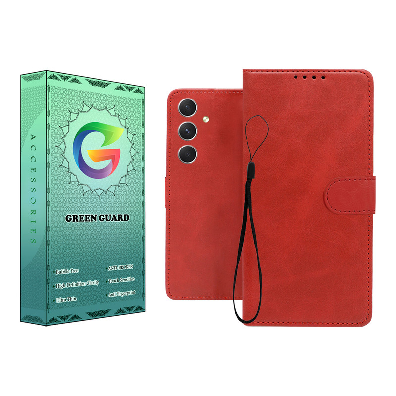 کیف کلاسوری گرین گارد طرح چرمی مدل Landing مناسب برای گوشی موبایل سامسونگ Galaxy A04S / A13 5G به همراه بند آویز