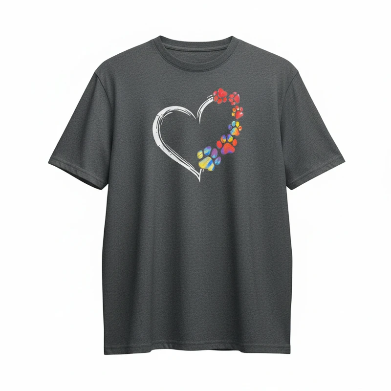 تی‌شرت آستین کوتاه زنانه مدل قلبی کد 1234