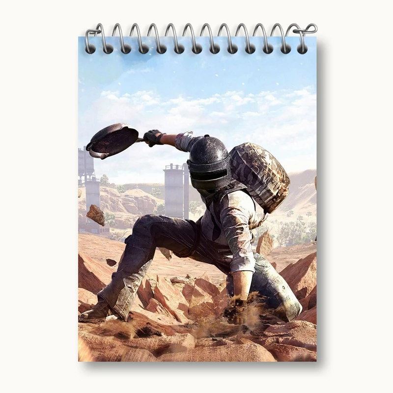 دفتر یادداشت 50 برگ خندالو مدل بازی پابجی PUBG کد 3803