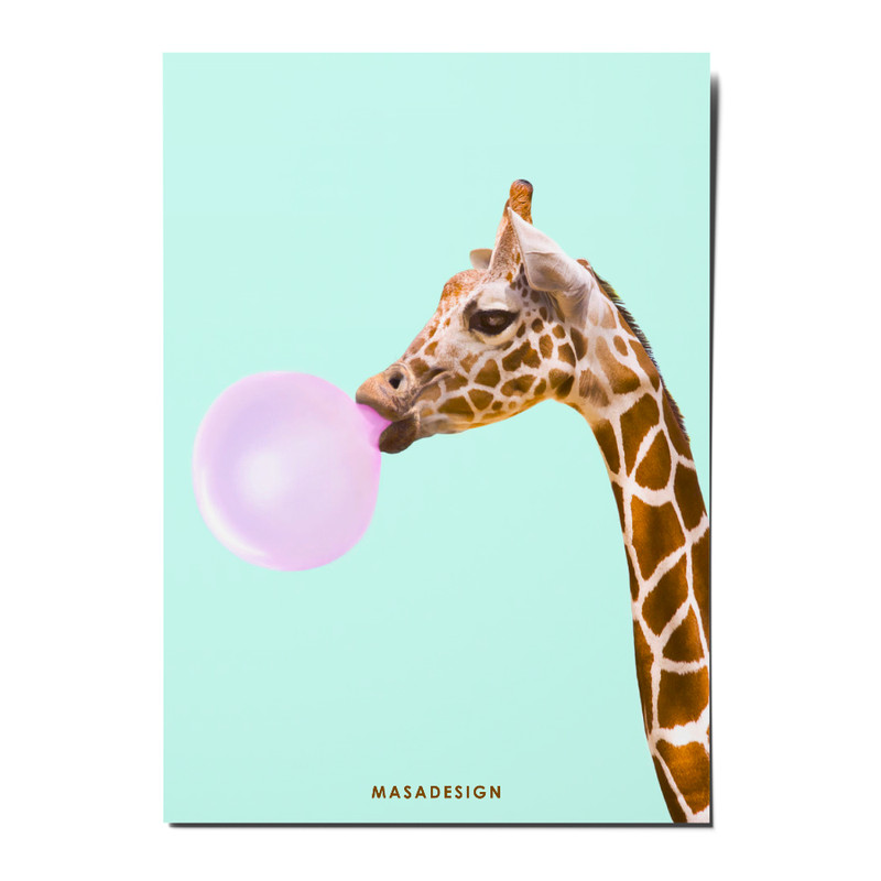 کارت پستال ماسا دیزاین طرح زرافه مدل ZOD096