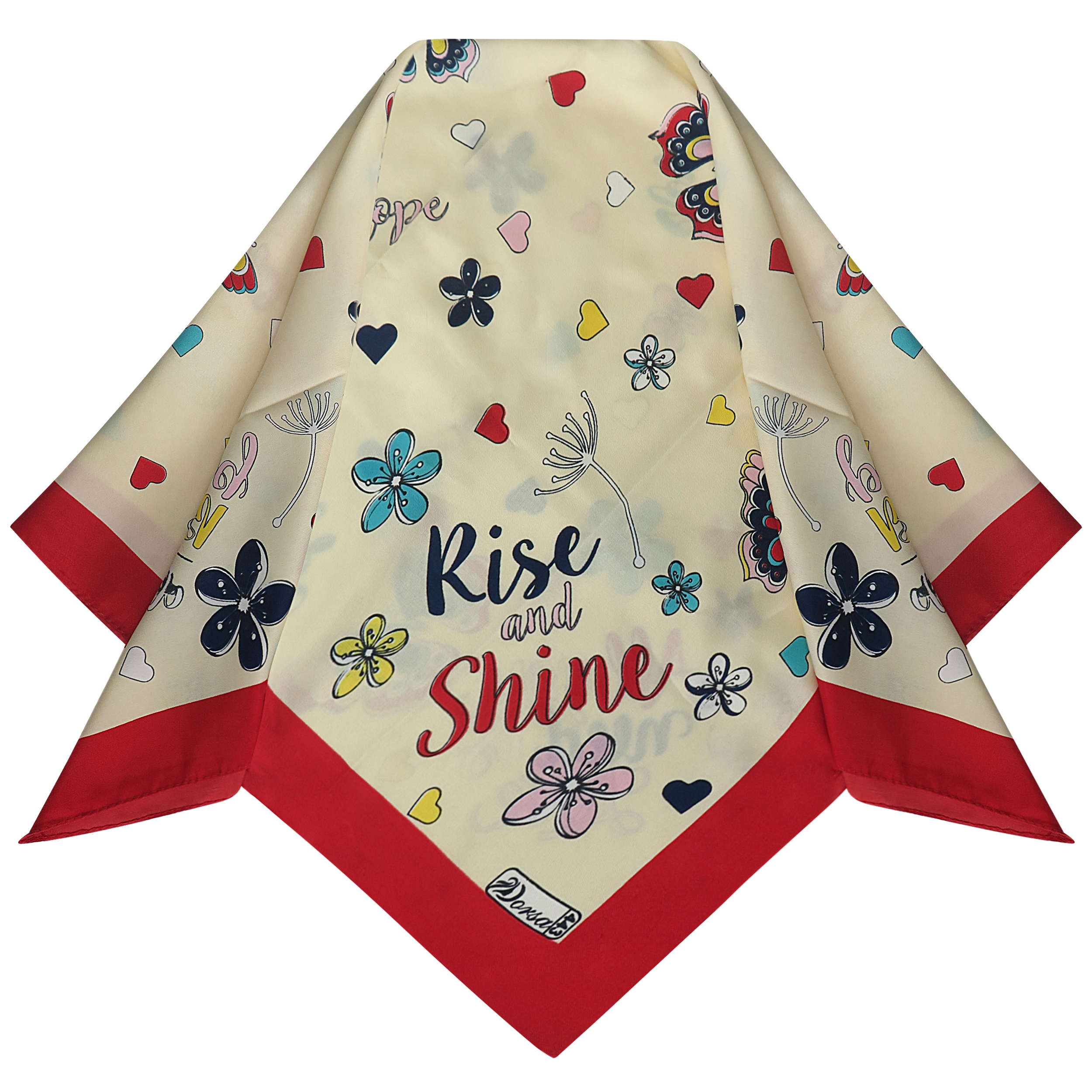 روسری دخترانه مدل قلب و شکوفه p2