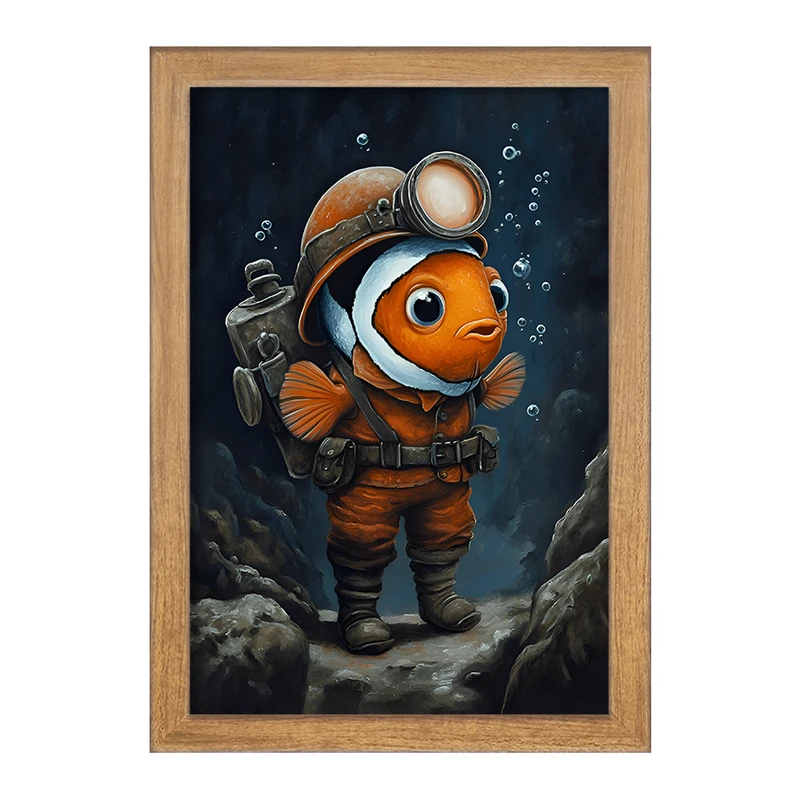 تابلو خندالو مدل ماهی آتش نشان کد F11789