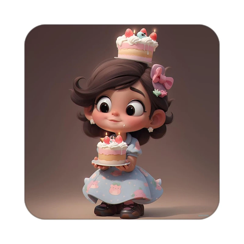 زیر لیوانی کاکتی طرح گل مدل mp16076