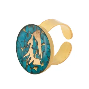 انگشتر طلا 24 عیار زنانه مدل آلتین هنر طرح شهریور کد 100063F