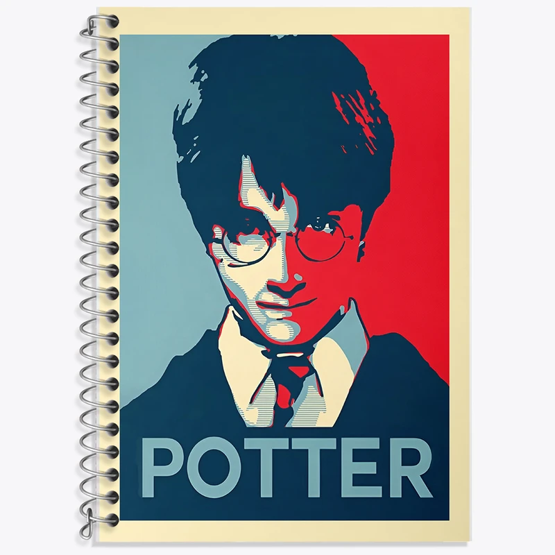 دفتر زبان 50 برگ خندالو مدل سه خط طرح هری پاتر (Harry Potter) کد F6466