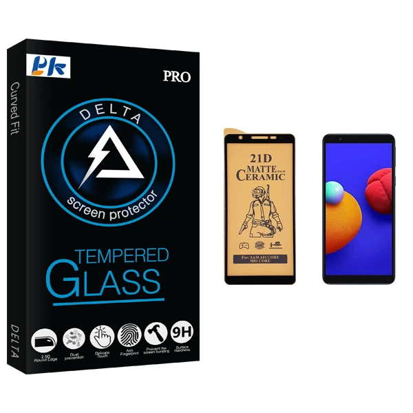 محافظ صفحه نمایش سرامیکی پی کی مدل Delta Glass مناسب برای گوشی موبایل سامسونگ Galaxy A01 Core