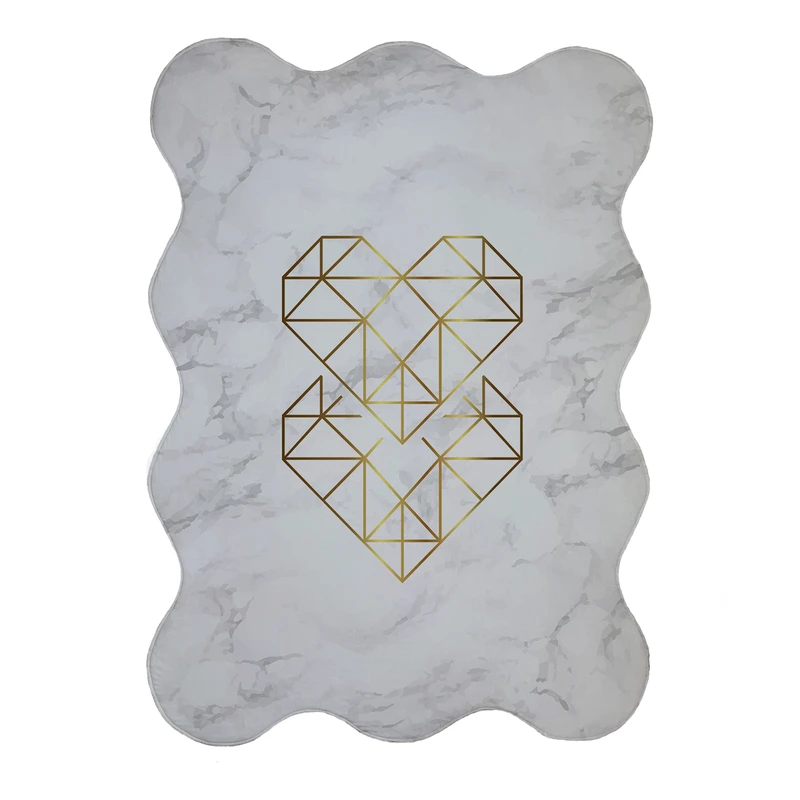 پادری مدل دالبر طرح قلب کد 8587 سایز 80x110 سانتی متر 